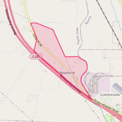 Map of Woodsville