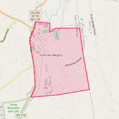 Map of Yorktown Heights