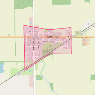 Map of Alvordton