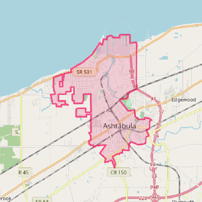 Map of Ashtabula