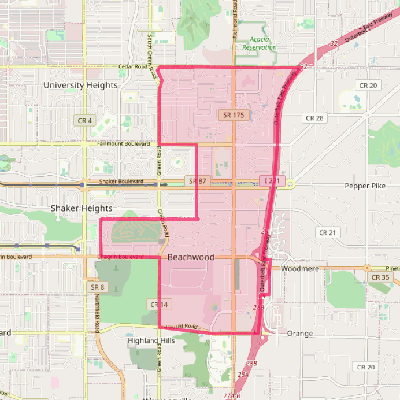 Map of Beachwood