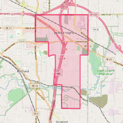 Map of Bedford Heights