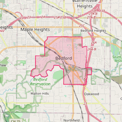 Map of Bedford