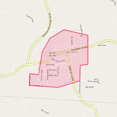 Map of Belmont