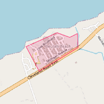 Map of Beulah Beach