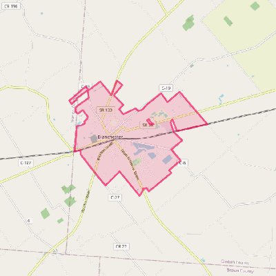 Map of Blanchester