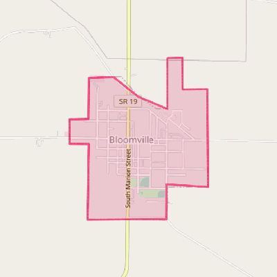 Map of Bloomville