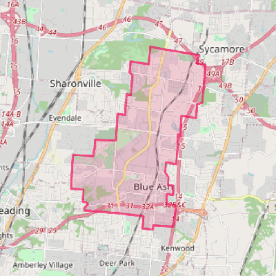 Map of Blue Ash