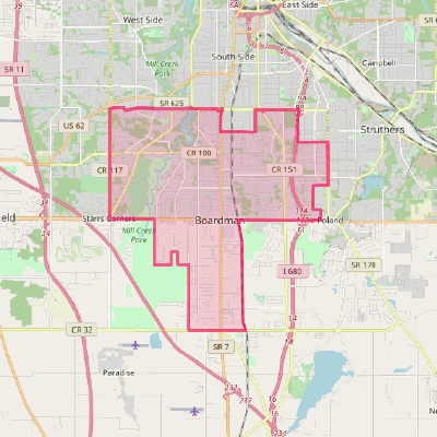 Map of Boardman