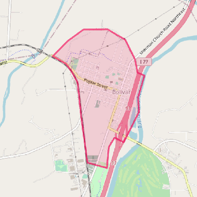 Map of Bolivar