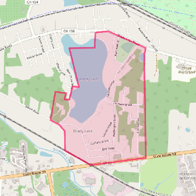 Map of Brady Lake