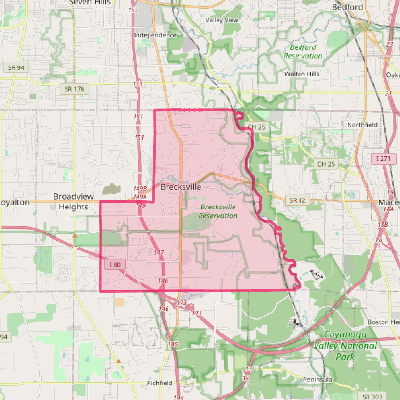 Map of Brecksville