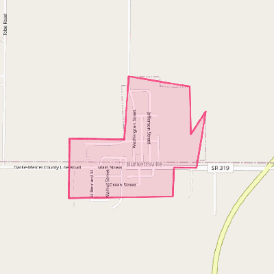 Map of Burkettsville