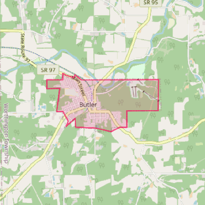 Map of Butler