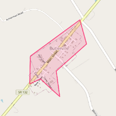 Map of Butlerville