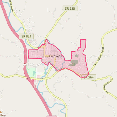 Map of Caldwell