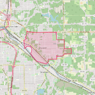 Map of Campbell