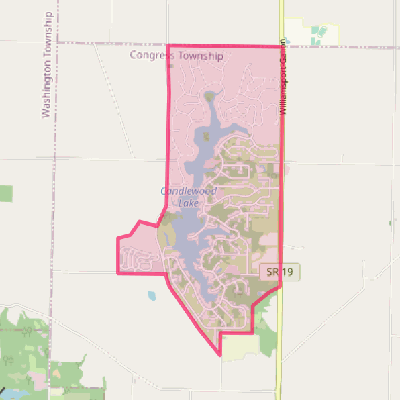 Map of Candlewood Lake