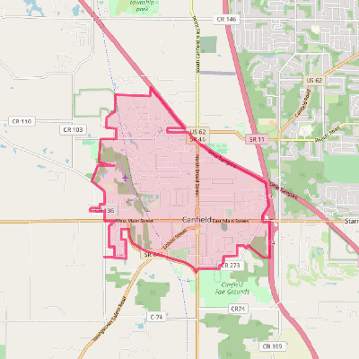 Map of Canfield