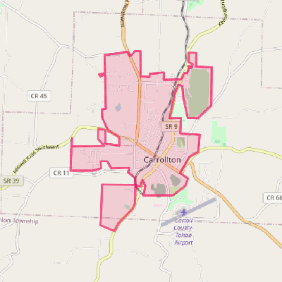 Map of Carrollton