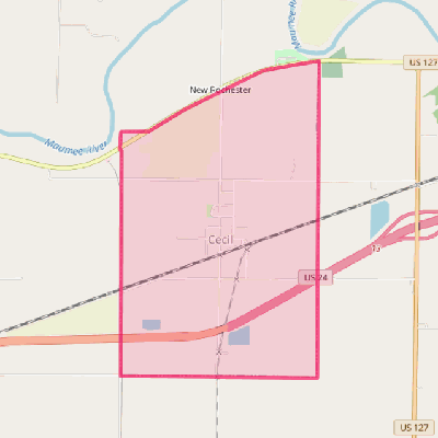 Map of Cecil