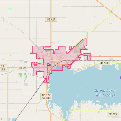 Map of Celina