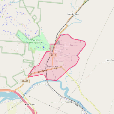 Map of Chauncey