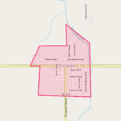 Map of Chickasaw