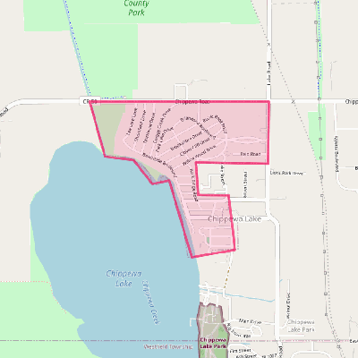 Map of Chippewa Lake