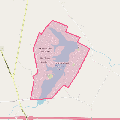 Map of Choctaw Lake