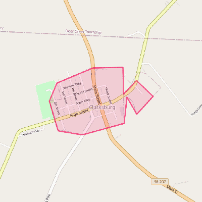 Map of Clarksburg