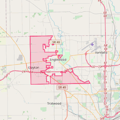 Map of Clayton