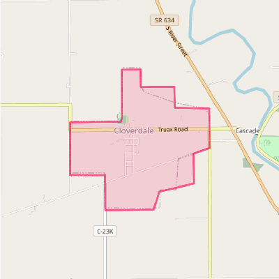 Map of Cloverdale