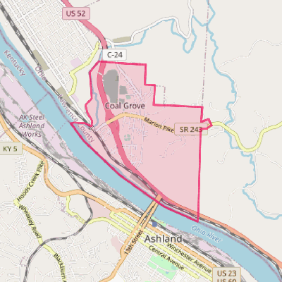 Map of Coal Grove