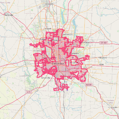 Map of Columbus