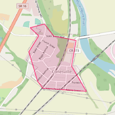 Map of Conesville