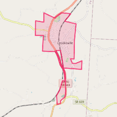 Map of Crooksville