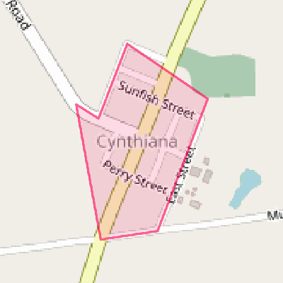 Map of Cynthiana