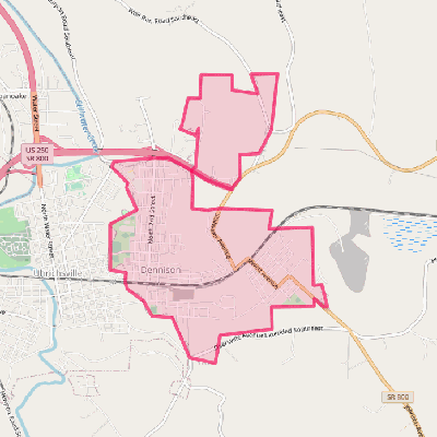 Map of Dennison