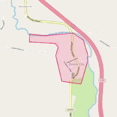 Map of Dexter City