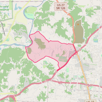 Map of Dry Ridge