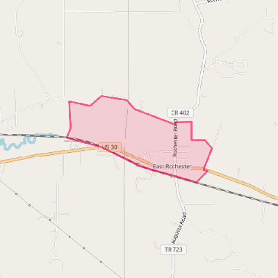 Map of East Rochester