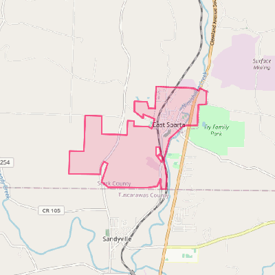 Map of East Sparta