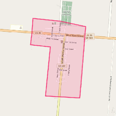 Map of Fletcher