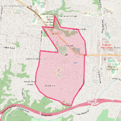 Map of Fruit Hill