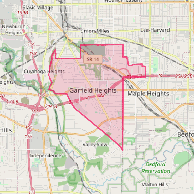 Map of Garfield Heights