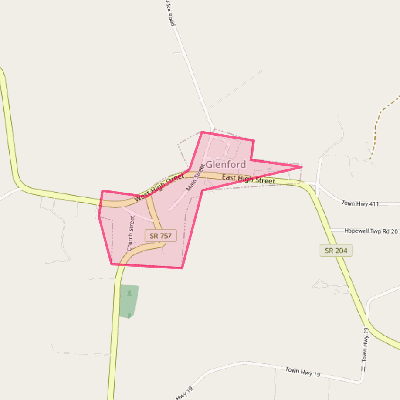 Map of Glenford