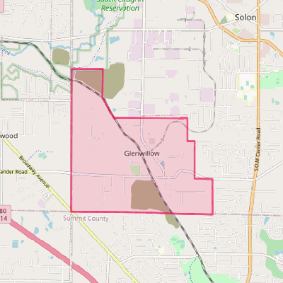 Map of Glenwillow