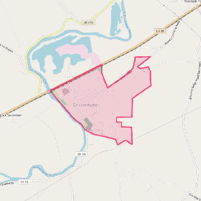 Map of Gnadenhutten