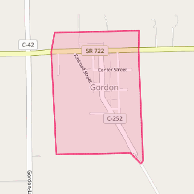 Map of Gordon